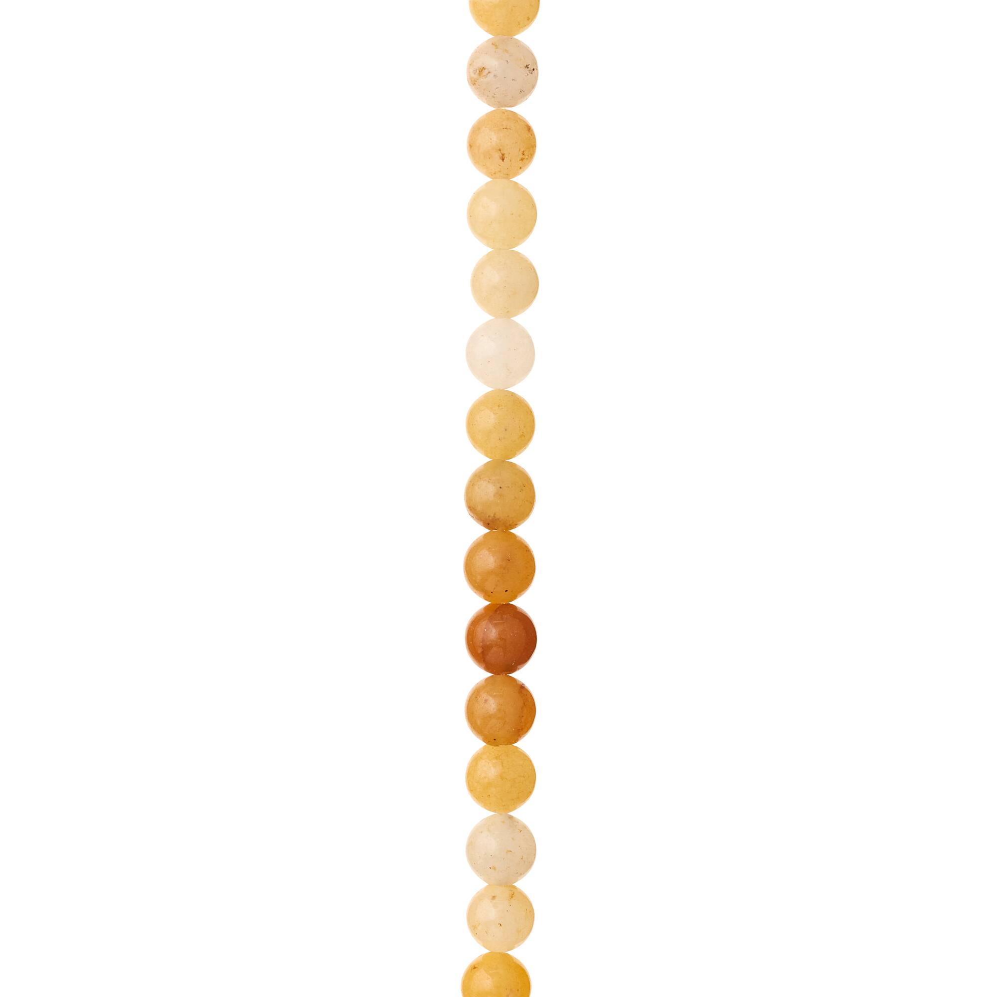 6mm Yellow Jade Round Beads by Bead Landing™